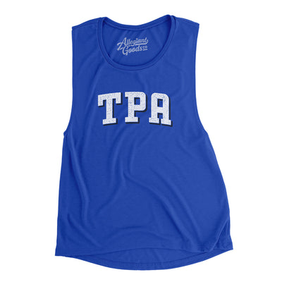 TPA Varsity Women's Flowey Scoopneck Muscle Tank-True Royal-Allegiant Goods Co. Vintage Sports Apparel