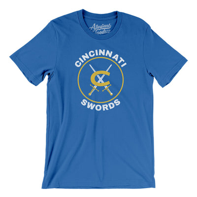 Cincinnati Swords Hockey Men/Unisex T-Shirt-True Royal-Allegiant Goods Co. Vintage Sports Apparel