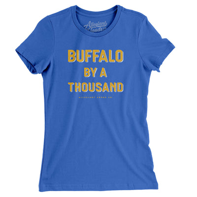 Buffalo Hockey By A Thousand Women's T-Shirt-True Royal-Allegiant Goods Co. Vintage Sports Apparel
