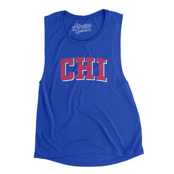 Chi Varsity Women's Flowey Scoopneck Muscle Tank-Allegiant Goods Co. Vintage Sports Apparel