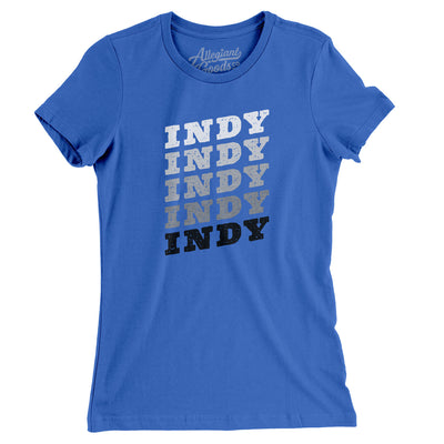 Indy Vintage Repeat Women's T-Shirt-True Royal-Allegiant Goods Co. Vintage Sports Apparel