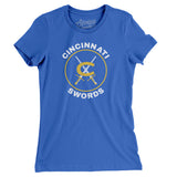 Cincinnati Swords Hockey Women's T-Shirt-Allegiant Goods Co. Vintage Sports Apparel