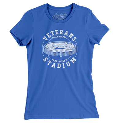 Veterans Stadium Philadelphia Women's T-Shirt-True Royal-Allegiant Goods Co. Vintage Sports Apparel
