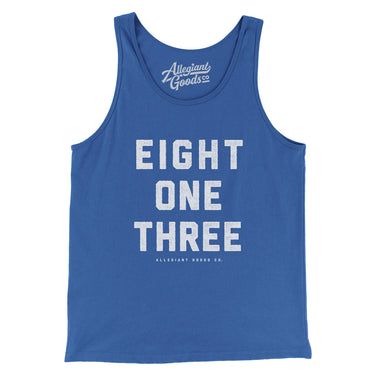 Tampa 813 Men/Unisex Tank Top-True Royal-Allegiant Goods Co. Vintage Sports Apparel