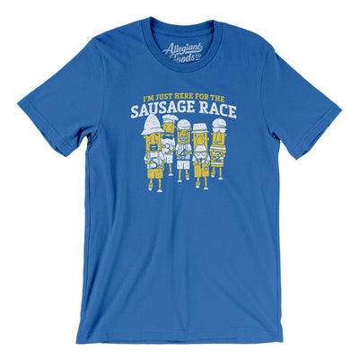 I’m Just Here For The Sausage Race Men/Unisex T-Shirt-True Royal-Allegiant Goods Co. Vintage Sports Apparel
