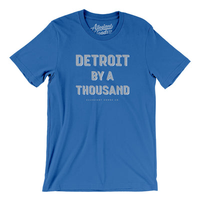 Detroit Football By A Thousand Men/Unisex T-Shirt-True Royal-Allegiant Goods Co. Vintage Sports Apparel