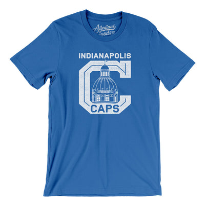 Indianapolis Caps Men/Unisex T-Shirt-True Royal-Allegiant Goods Co. Vintage Sports Apparel