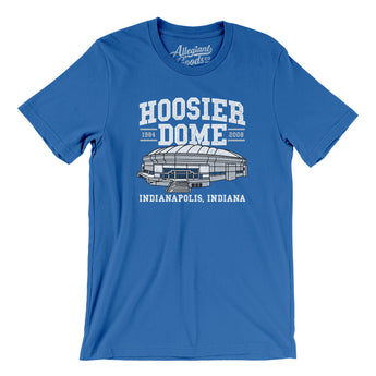 Hoosier Dome Men/Unisex T-Shirt-True Royal-Allegiant Goods Co. Vintage Sports Apparel