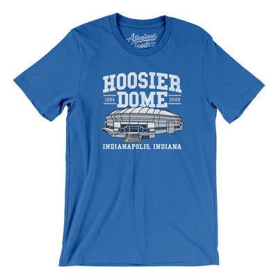 Hoosier Dome Men/Unisex T-Shirt-True Royal-Allegiant Goods Co. Vintage Sports Apparel