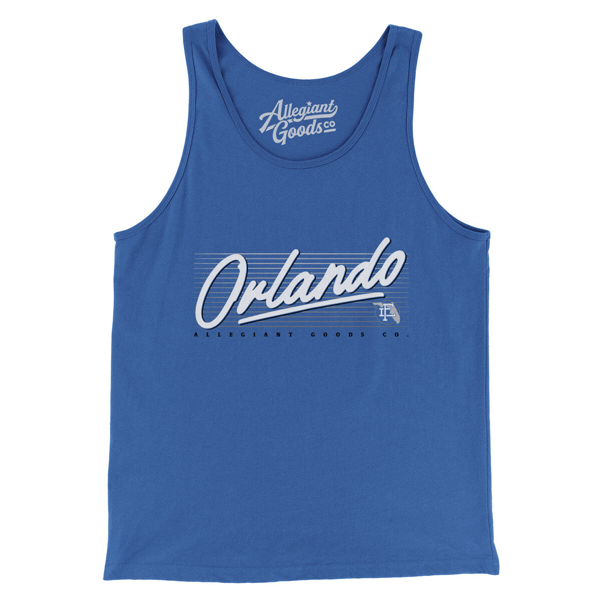 Orlando Retro Men/Unisex Tank Top-True Royal-Allegiant Goods Co. Vintage Sports Apparel