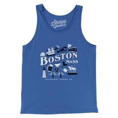 Boston Things Men/Unisex Tank Top-True Royal-Allegiant Goods Co. Vintage Sports Apparel