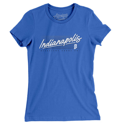 Indianapolis Retro Women's T-Shirt-True Royal-Allegiant Goods Co. Vintage Sports Apparel
