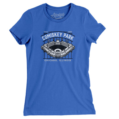 Comiskey Park Women's T-Shirt-True Royal-Allegiant Goods Co. Vintage Sports Apparel