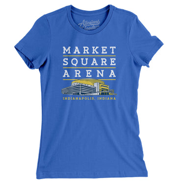 Market Square Arena Indianapolis Women's T-Shirt-Allegiant Goods Co. Vintage Sports Apparel