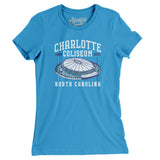 Charlotte Coliseum Women's T-Shirt-Allegiant Goods Co. Vintage Sports Apparel