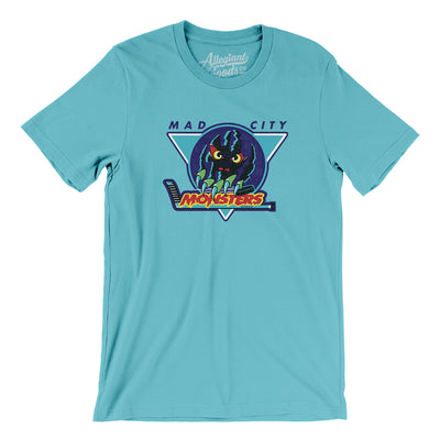 Madison Monsters Men/Unisex T-Shirt-Turquoise-Allegiant Goods Co. Vintage Sports Apparel
