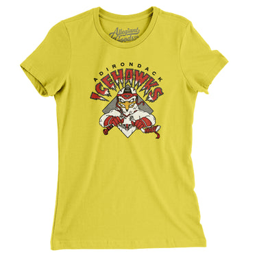 Adirondack Icehawks Women's T-Shirt-Allegiant Goods Co. Vintage Sports Apparel