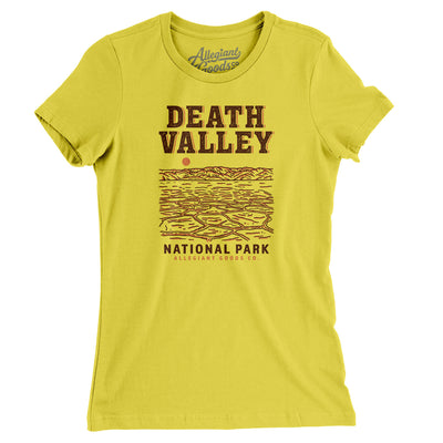Death Valley National Park Women's T-Shirt-Vibrant Yellow-Allegiant Goods Co. Vintage Sports Apparel