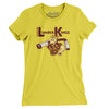 Saginaw Lumberkings Women's T-Shirt-Vibrant Yellow-Allegiant Goods Co. Vintage Sports Apparel
