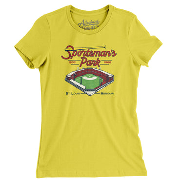 Sportsmans Park St. Louis Women's T-Shirt-Allegiant Goods Co. Vintage Sports Apparel