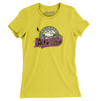 Roanoke Express Women's T-Shirt-Vibrant Yellow-Allegiant Goods Co. Vintage Sports Apparel