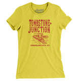 Tombstone Junction Women's T-Shirt-Vibrant Yellow-Allegiant Goods Co. Vintage Sports Apparel
