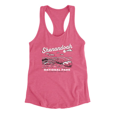 Shenandoah National Park Women's Racerback Tank-Vintage Pink-Allegiant Goods Co. Vintage Sports Apparel