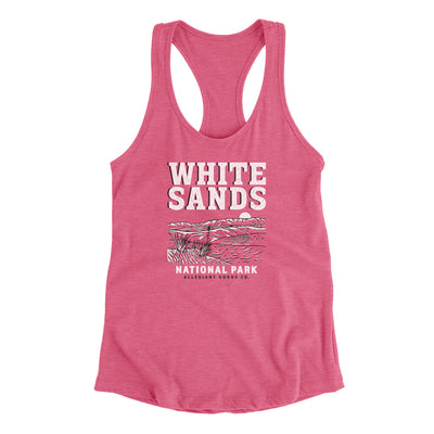 White Sands National Park Women's Racerback Tank-Vintage Pink-Allegiant Goods Co. Vintage Sports Apparel