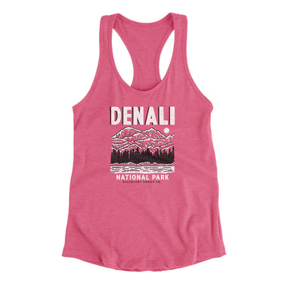 Denali National Park Women's Racerback Tank-Vintage Pink-Allegiant Goods Co. Vintage Sports Apparel