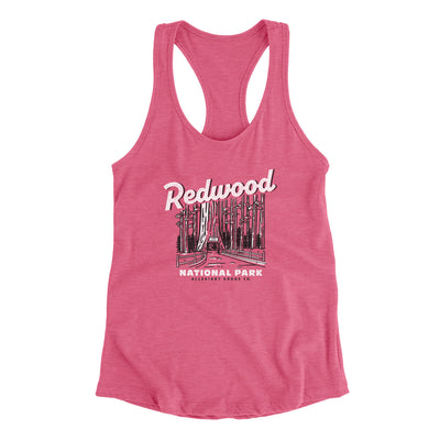 Redwood National Park Women's Racerback Tank-Vintage Pink-Allegiant Goods Co. Vintage Sports Apparel
