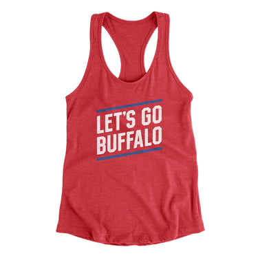 Let's Go Buffalo Women's Racerback Tank-Allegiant Goods Co. Vintage Sports Apparel