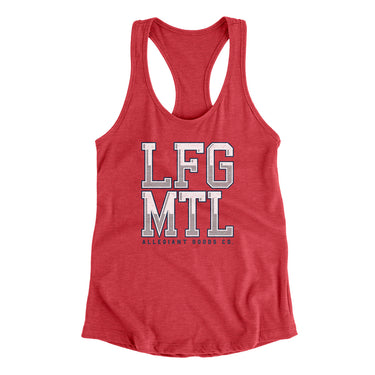 Lfg Mtl Women's Racerback Tank-Vintage Red-Allegiant Goods Co. Vintage Sports Apparel
