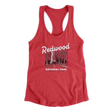 Redwood National Park Women's Racerback Tank-Vintage Red-Allegiant Goods Co. Vintage Sports Apparel