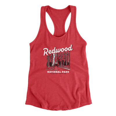 Redwood National Park Women's Racerback Tank-Vintage Red-Allegiant Goods Co. Vintage Sports Apparel