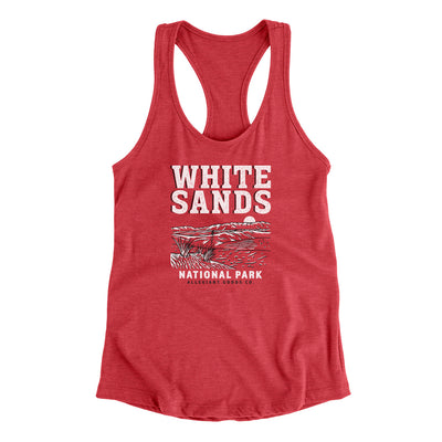 White Sands National Park Women's Racerback Tank-Vintage Red-Allegiant Goods Co. Vintage Sports Apparel
