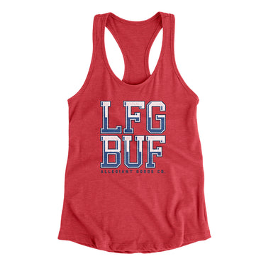 Lfg Buf Women's Racerback Tank-Allegiant Goods Co. Vintage Sports Apparel