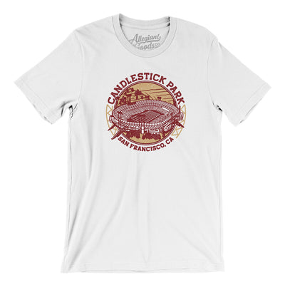 Candlestick Park Men/Unisex T-Shirt-White-Allegiant Goods Co. Vintage Sports Apparel