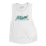 Miami Retro Women's Flowey Scoopneck Muscle Tank-Allegiant Goods Co. Vintage Sports Apparel