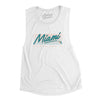 Miami Retro Women's Flowey Scoopneck Muscle Tank-White-Allegiant Goods Co. Vintage Sports Apparel