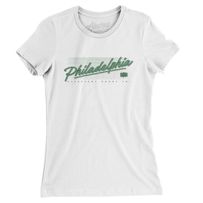 Philadelphia Retro Women's T-Shirt-White-Allegiant Goods Co. Vintage Sports Apparel