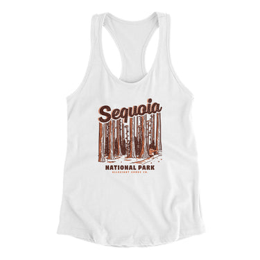 Sequoia National Park Women's Racerback Tank-White-Allegiant Goods Co. Vintage Sports Apparel