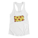 Pennsylvania Pizza State Women's Racerback Tank-White-Allegiant Goods Co. Vintage Sports Apparel