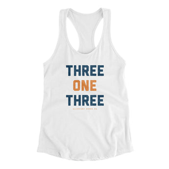 Detroit 313 Area Code Women's Racerback Tank-Allegiant Goods Co. Vintage Sports Apparel