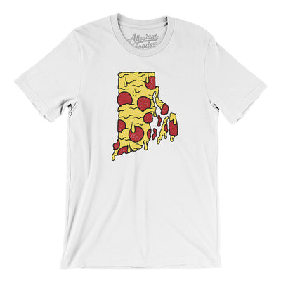 Rhode Island Pizza State Men/Unisex T-Shirt-White-Allegiant Goods Co. Vintage Sports Apparel