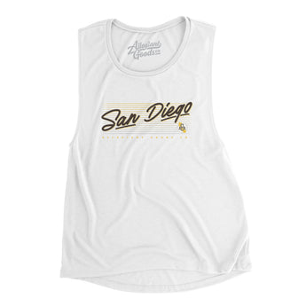San Diego Retro Women's Flowey Scoopneck Muscle Tank-Allegiant Goods Co. Vintage Sports Apparel
