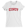 Cincy Varsity Women's T-Shirt-White-Allegiant Goods Co. Vintage Sports Apparel