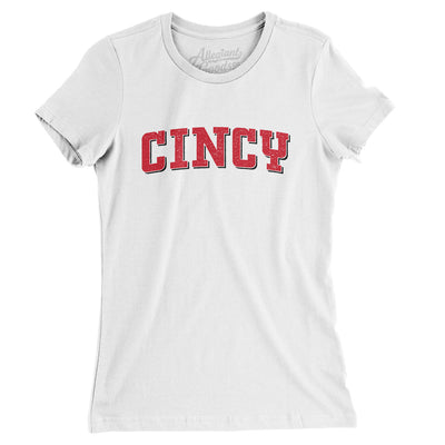 Cincy Varsity Women's T-Shirt-White-Allegiant Goods Co. Vintage Sports Apparel