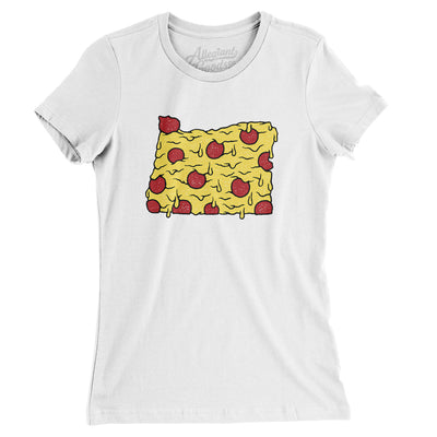 Oregon Pizza State Women's T-Shirt-White-Allegiant Goods Co. Vintage Sports Apparel