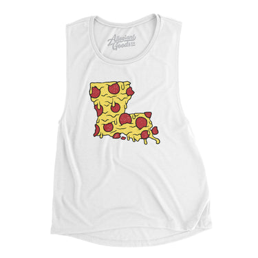 Louisiana Pizza State Women's Flowey Scoopneck Muscle Tank-Allegiant Goods Co. Vintage Sports Apparel
