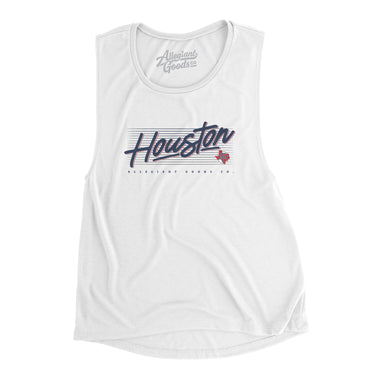 Houston Retro Women's Flowey Scoopneck Muscle Tank-Allegiant Goods Co. Vintage Sports Apparel